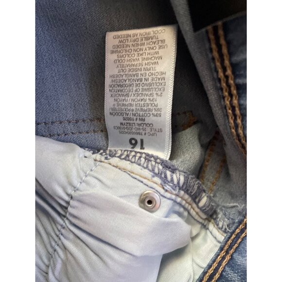 Jordache Girls Bootcut Stretch Denim Jeans Size 16 Light Blue Repreve Sustainabl - Picture 7 of 8